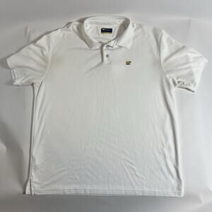 Jack Nicklaus Men's XL Regular Polo Shirt‎ White Short Sleeve Polyester Golf